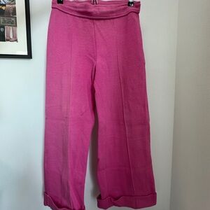 Vintage Vibrant Pink Pleated Pants